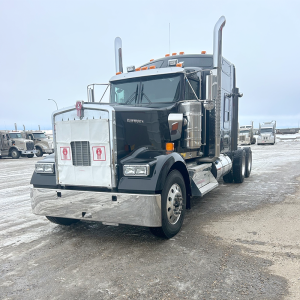 Black Kenworth W900L Front Shot