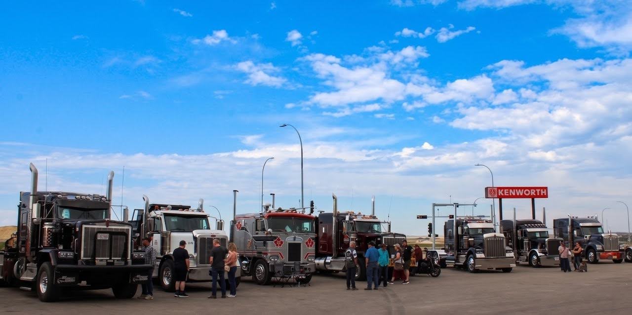 Calgary show and shine at greatwest kenworth balzac